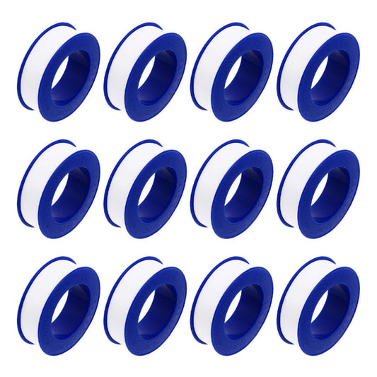 PTFE Plumbing Tape that Prevents for Pipe Joints and Pipes 12 Rolls Easy to Use Thread Seal Tape for Home and Shower Head Sealing