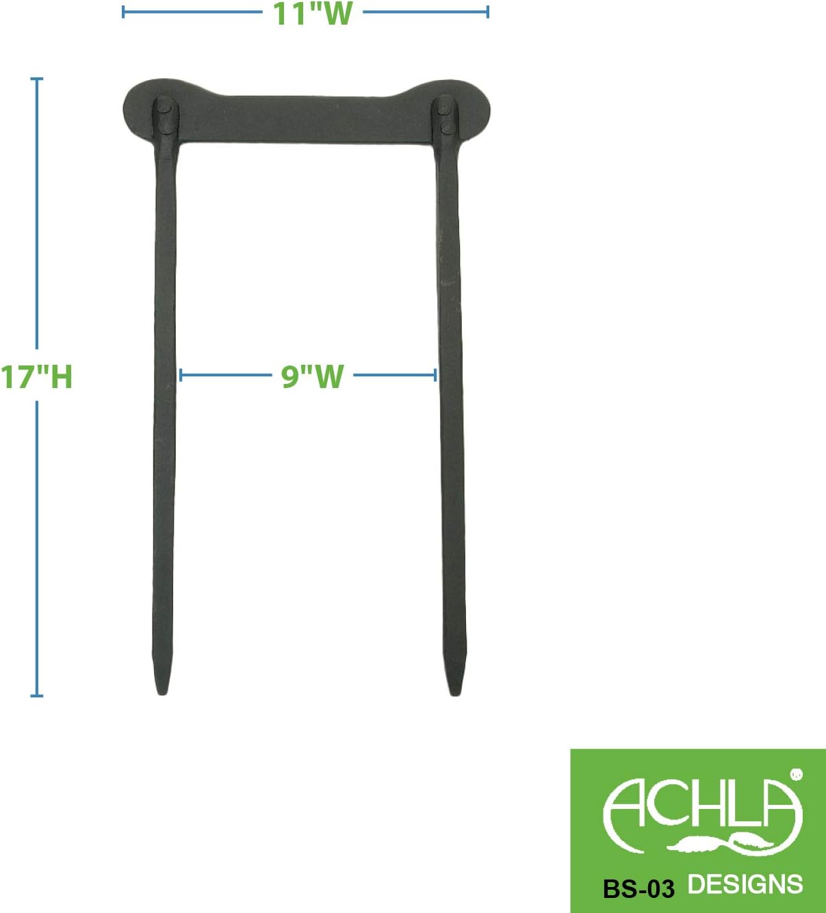 Achla Designs BS-03 Metal Boot Scraper Outdoor, Black 17"L