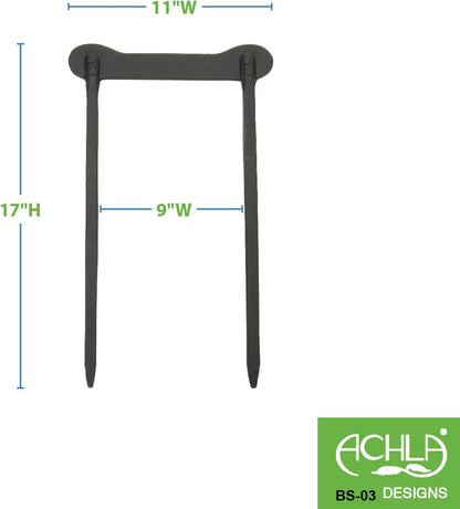 Achla Designs BS-03 Metal Boot Scraper Outdoor, Black 17"L