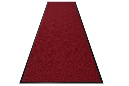 Guardian WGS020304 2' x 3' Indoor/Outdoor Wiper Scraper Floor Mat, Water Guard Spiral Pattern, Rubber Reinforced Ridges Withstand High Traffic, Charcoal
