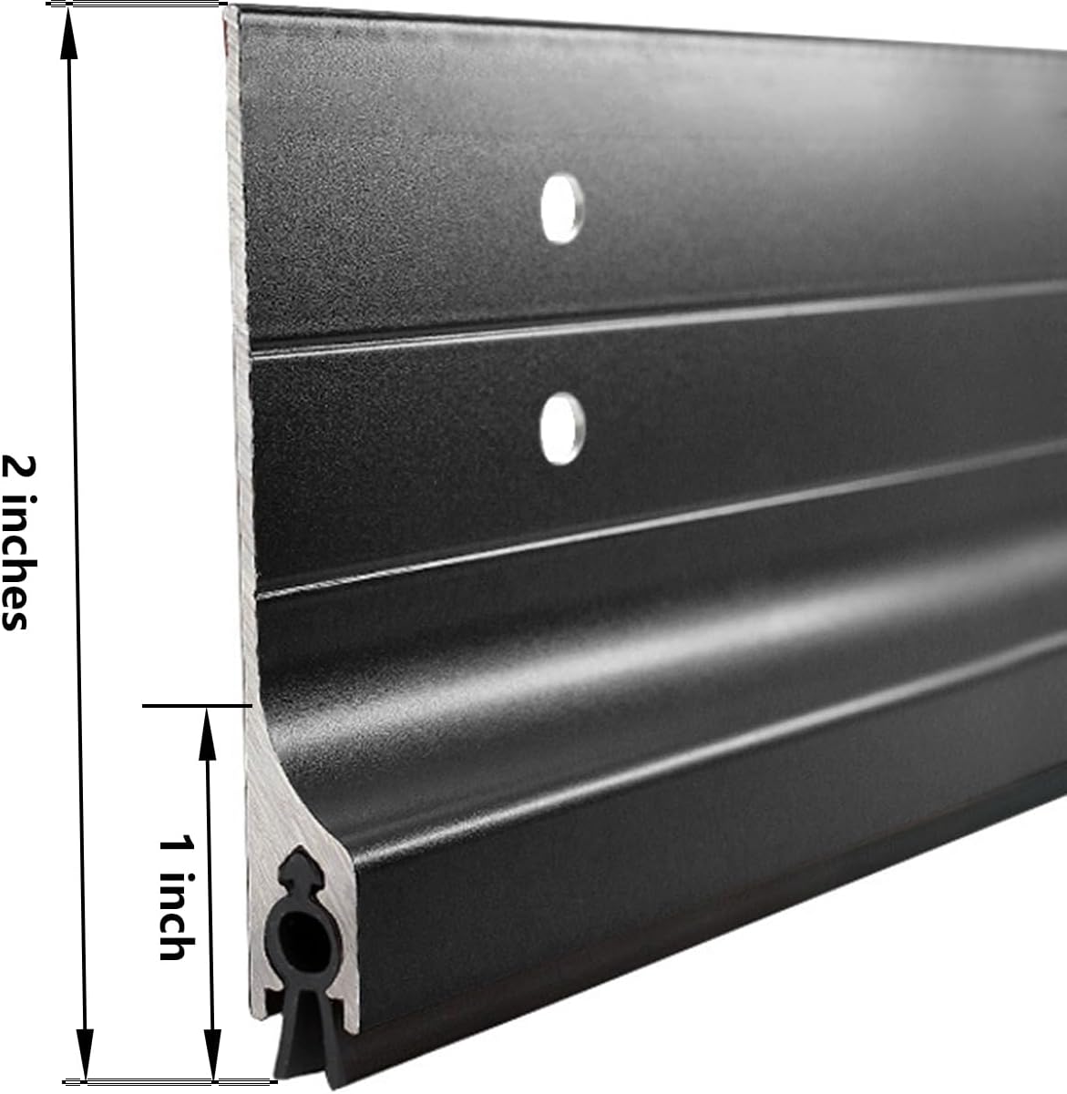 Door Metal Draft Stopper 2x32 inches Aluminum Mouse Blocker Silver | 2" Width 32" Length Metal Sweep Door Seal Cover 1-1/8 inch Gap Stop Under Doors Drafty