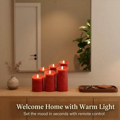 ANGELLOONG Flickering Flameless Candles, Realistic Battery Operated Candles with Remote and Timer, Set of 3 LED Candles for Room Fall Home Wedding Decor Centerpieces Table Party Valentines Decorations