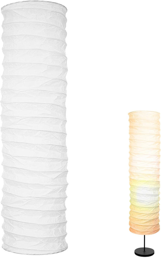 Paper Floor Lamp Shade, Minimalist Lampshade for Home Rice Paper Lampshade 37.4 X 8.66 in Light Cover for Living Room And Bedroom