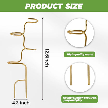 3PCS Indoor Plant Support – Durable Metal Garden Stakes for Monstera, Flowers & Herbs – 12.6 Inch Trellis for Indoor & Outdoor Plants, Easy-to-Use Support Structures