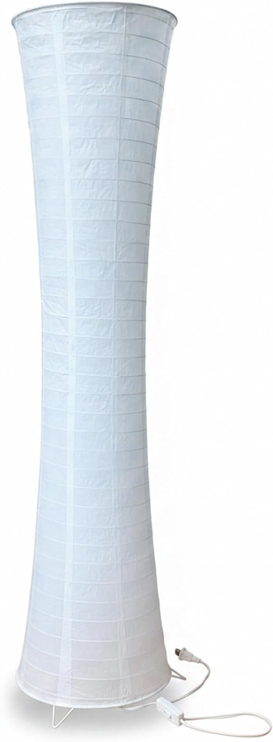 47.6-inch Japanese Paper Floor Lamp | Rice Paper Lantern for Living Room, Bedroom, Office, Dorm, Nightstand