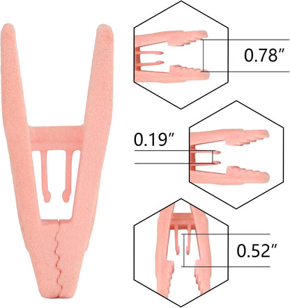 Tinfol Velvet Hanger Clips, 24 Pack Black Pants Hangers Clips, Large Opening Clothes Pin, Strong Finger Flocked Clip Perfect for Use with Slim-line Clothes Velvet Hanger