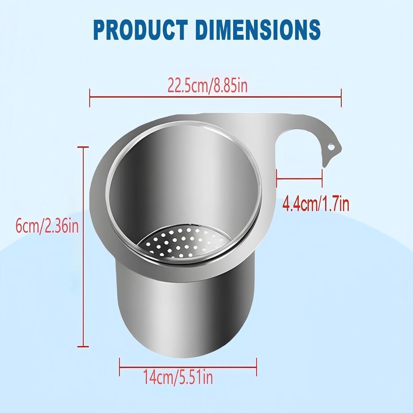 Stainless Steel Swan Sink Strainer Basket, 2025 New Multifunctional Kitchen Draining Basket for Sinkt, Corner Sink Strainer Baskets for Kitchen Fruit Vegetable (1pcs)