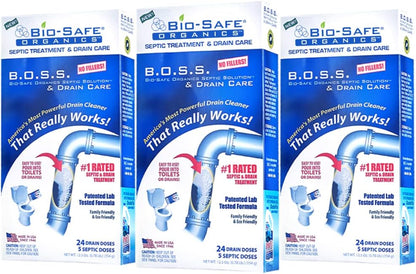 DrainFix & Septic Restorer – 32 oz Enzyme Septic Tank Treatment & Drainfield Restoration – Organic Drain Cleaner for Sewer Lines, RV & Home Plumbing – Safe for Pipes & Septic Systems