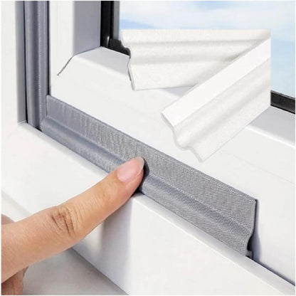 80IN Self Adhesive Window Gap Sealing Strip, Windproof Soundproof Weather Stripping Door Seal, PU Foam Sliding Door Bottom Seal Tape Guard Sealer Dust Stopper for Windows Doors Insulation (Gray)