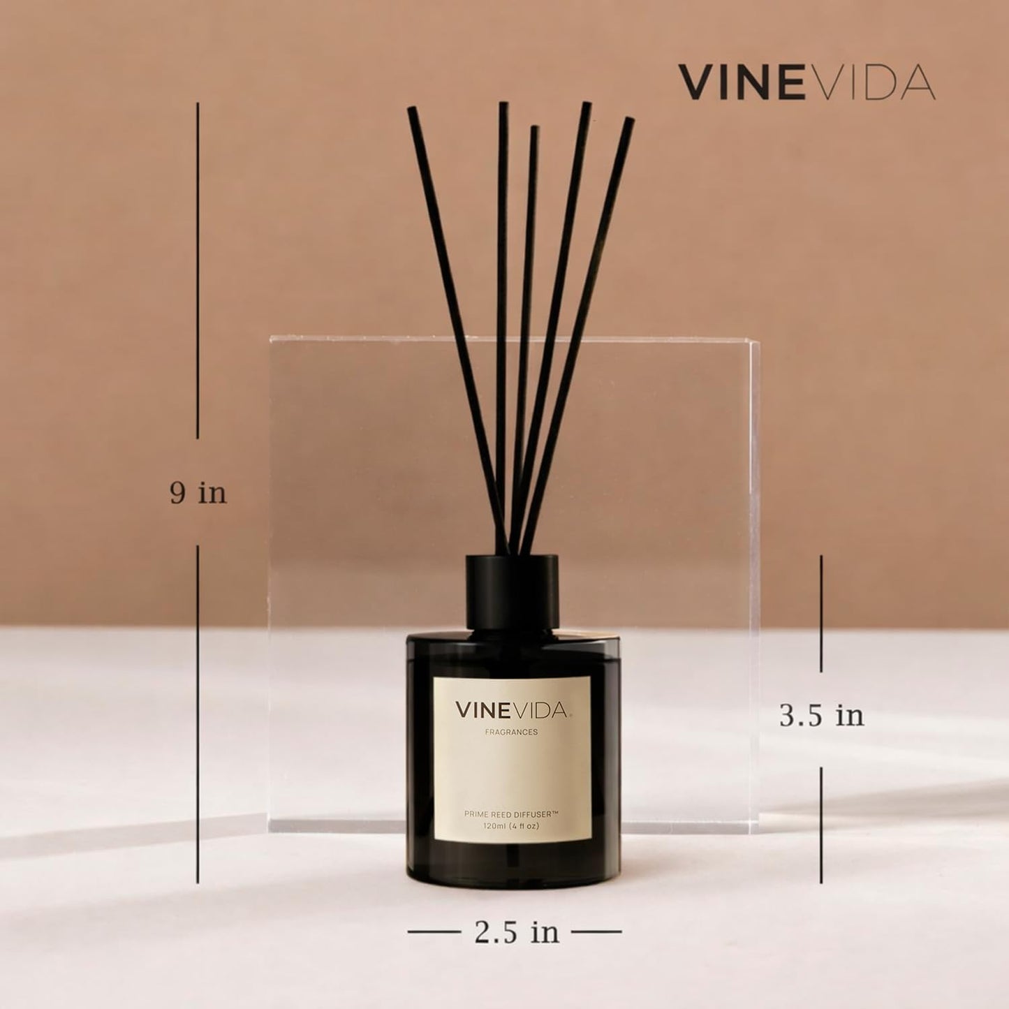 VINEVIDA | White Tea & Sage | Reed Diffuser for Home & Bathroom | Long-Lasting Scent Sticks Set | Oil Stick Diffuser | Bathroom Scent