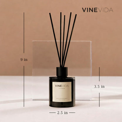 VINEVIDA | White Tea & Sage | Reed Diffuser for Home & Bathroom | Long-Lasting Scent Sticks Set | Oil Stick Diffuser | Bathroom Scent