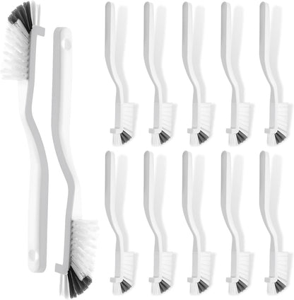 Yinkin 24 Pcs Kitchen Scrub Brush Bulk Sink Bathroom Edge Corner Cleaning Brush Right Angle Mini for Grout Household Dishwasher Tile Lines Window Track Deep Cleaning with Stiff Bristles