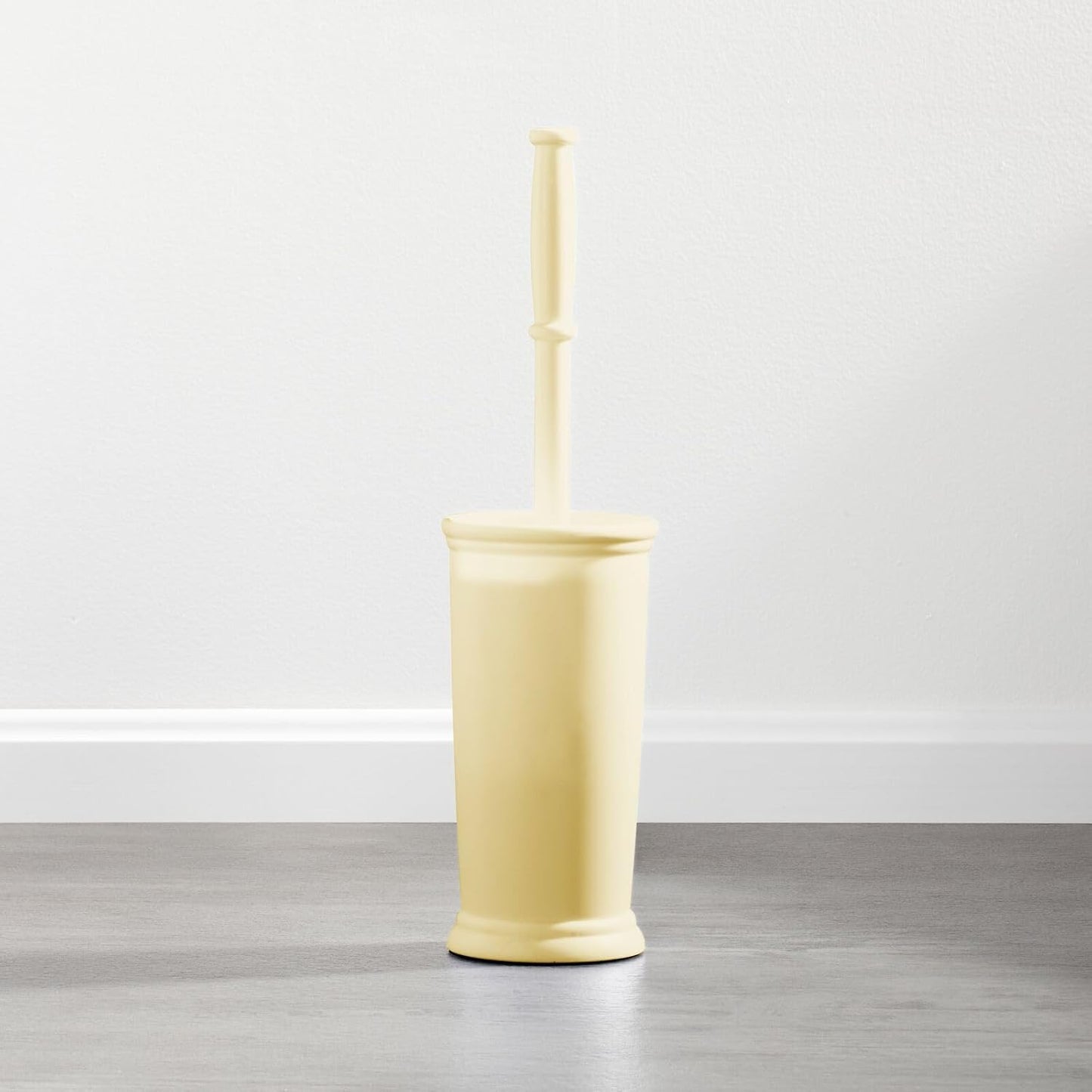 mDesign Metal Freestanding Slim Toilet Bowl Brush and Holder