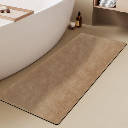 TYUU Bath Mat, Bathroom Rugs Non Slip Washable Thin Absorbent Quick Dry Bath Mat Fits Under Door Bathroom Floor Mat Perfect for Bath, Shower, or Sink 16"x24" Dark Grey