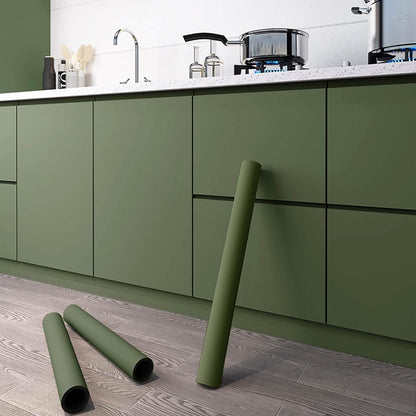 Dimoon 118''x17.7'' Green Peel and Stick Wallpaper Contact Paper Modern Self Adhesive Wall Paper Removable Renter Friendly Textured Solid Color Shelf Cabinet Vinyl Roll (118''x17.7'',Dark Green) - Colors A