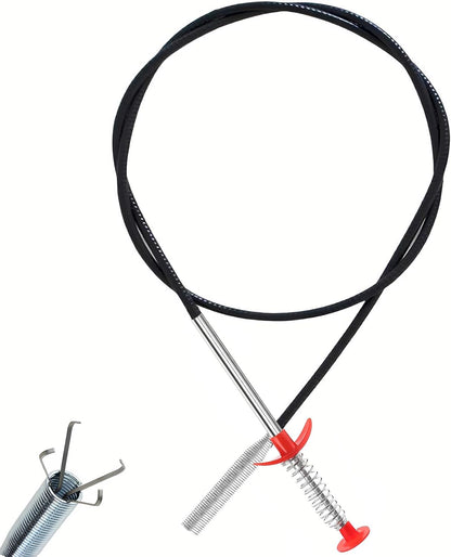 Drain Snake, Drain Clog Remover - Gutter Cleaning Tools Drain Cleaner for Toilet Sewer Shower Kitchen Bathroom Tub Clogged Drains Opener Cleaning Tool, Flexible Grabber Claw Pick Up Reacher (79 inch)
