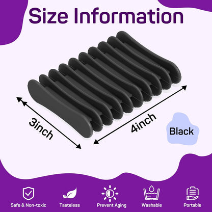 2 Pcs Self Draining Silicone Soap Holder - Waterfall Design Soap Dishes for Bathroom, Keeps Soap Bars Dry & Clean,White