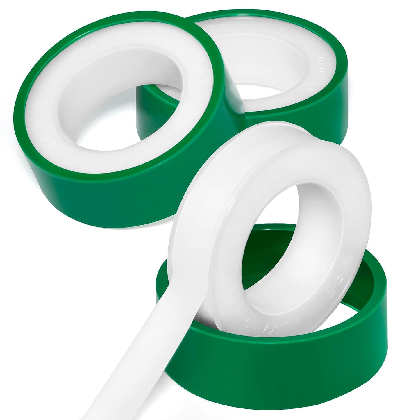 3 Roll Plumbers Tape, Teflon Water Pipe Sealing Tape, High-Density Thickening and Lengthen, High-Sealing Performance Waterproof Duct, Thread Seal, L 590 in x W 0.51 in. White