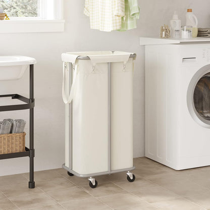 WOWLIVE Laundry Hamper with Wheels 260L Rolling Laundry Basket 3 Section Organizer Laundry Cart with Steel Frame and Removable Bags Large Dirty Clothes Hamper Dorm Room Storage for Bedroom