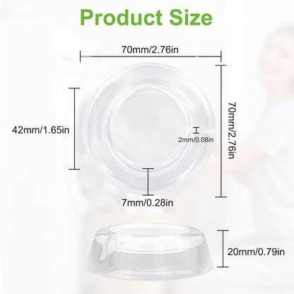 washing machine anti vibration pads - Prevents the washing machine from moving during use and reduces noise - PU transparent material (4-piece set) + leveling tool