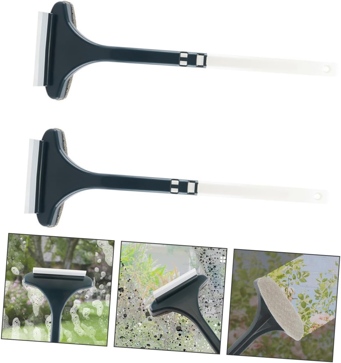 GALPADA 2Pcs Double Sided Window Screen Cleaning Brush Tool Portable Window Cleaning Brush for Dust Removal Mesh Screens and Windows for Home Use
