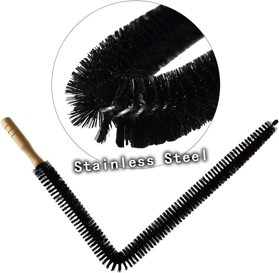 Dryer Vent Cleaner Kit Brush-2 Pack Clothes Lint Trap 30 Inch Long Flexible Pipe Refrigerator Coil Brush