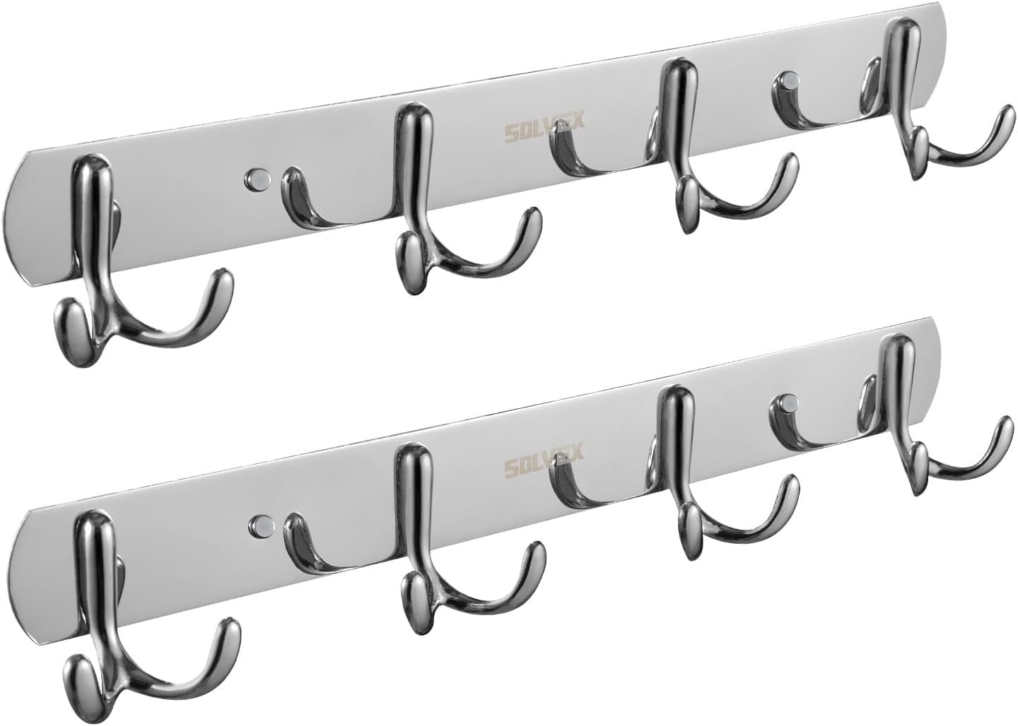 SOLVEX Coat Rack Wall Mount,2 Pack Coat Hooks Wall Mount, Hat Rack Key Holder Bag Hanger for Wall,Wall Hooks for Hanging,Purse Hanger Towel Hooks for Bathroom SP-60302-N