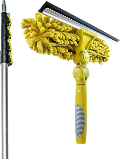 DOCAZOO DOCA Telescoping Pole 7-28 Ft - Extension Pole for Cleaning, Feather Duster, Window Washing Kit, Paint Roller, Window Squeegee - High Reach Extendable Kit for Indoor & Outdoor - Pole Only