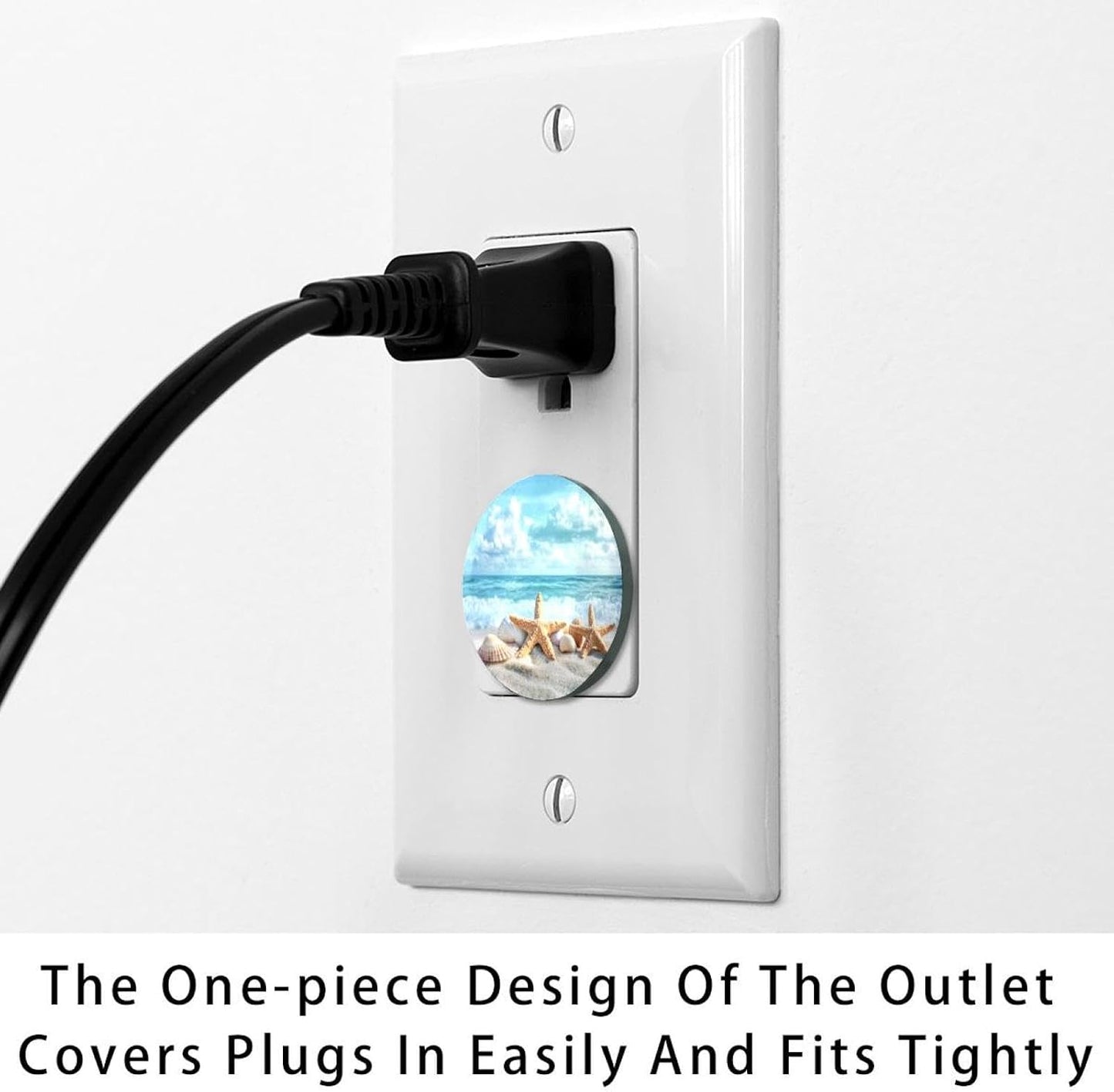 Vintage Brown Wood 12 Packs Outlet Covers Child Proof Plug Protector, Safety Outlet Plugs Covers, 2-Prong Wall Socket Protection Caps, Round Electrical Wall Receptacle for Home Office