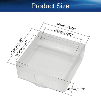 Heyiarbeit Weatherproof Cover Plug in Use Outlet Receptacle Protector 5.59"x3.27"x1.89"(LxWxH) for Retrofit Siding Construction 120 Type Transparent 1Pcs