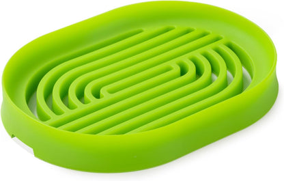 LOYATRO Bar Soap Holder for Shower Silicone Soap Dish for Bathroom Sink Soap Saver Bathtub Self Draining Soap Tray(C-Green,1)