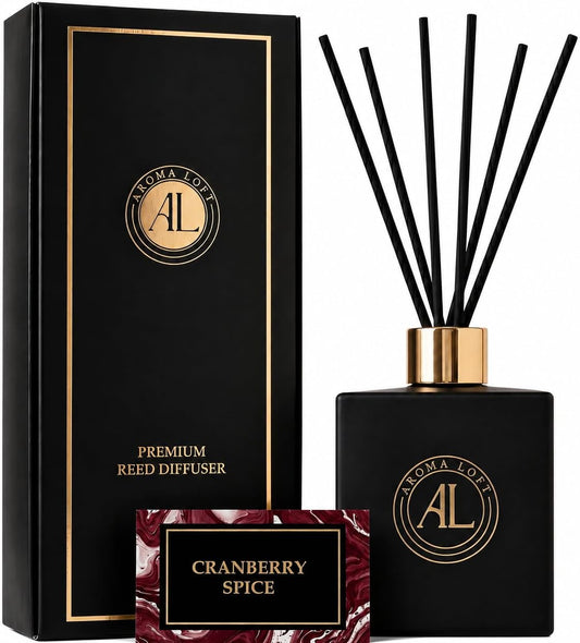 Black Reed Diffusers for Home | Premium Fragrance Diffuser | Reed Diffuser Sticks in Oil Set with Cashmere Vanilla Scent | Smell Good Stuff | Long-Lasting Oil for Bathroom & Office (5 oz)