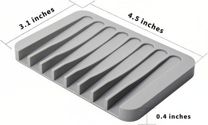 2Pcs Self Draining Soap Dishes, Soap Dish for Bathroom Sink, Premium Silicone Soap Holder, Bathroom, Kitchen, Sponges, Keep Soaps Bars Dry Clean, Extend Life Easy Clean Non - Slip Design