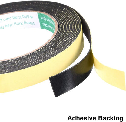 uxcell Sealing Foam Tape 5mm Wide 3mm Thick 4m/13ft Long, Self Adhesive Weather Strip for Window Door Insulation, Pack of 2