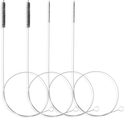 40 Inches Brush Cleaner for Cleaning Straw, Kegerator, Feeding Tube, Siphon Hose, Sunroof Drain, Refrigerator Drain, 4PCS (White)