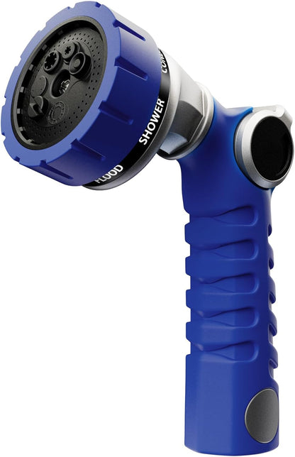 RESTMO Heavy Duty Hose Nozzle, Metal Garden Water Hose Sprayer with 7 Watering Patterns, Thumb Control, On Off Valve, High Pressure Nozzle Sprayer for Watering Plants, Car and Pet Washing, Bronze