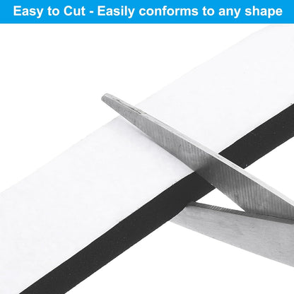 PATIKIL Weather Stripping Door Seal Strip, 3/8 Inch x 1/4 Inch x 32 Ft Self Adhesive Soundproof High Density Foam Tape Insulation for Door Window Air Conditioning, White - Colors A