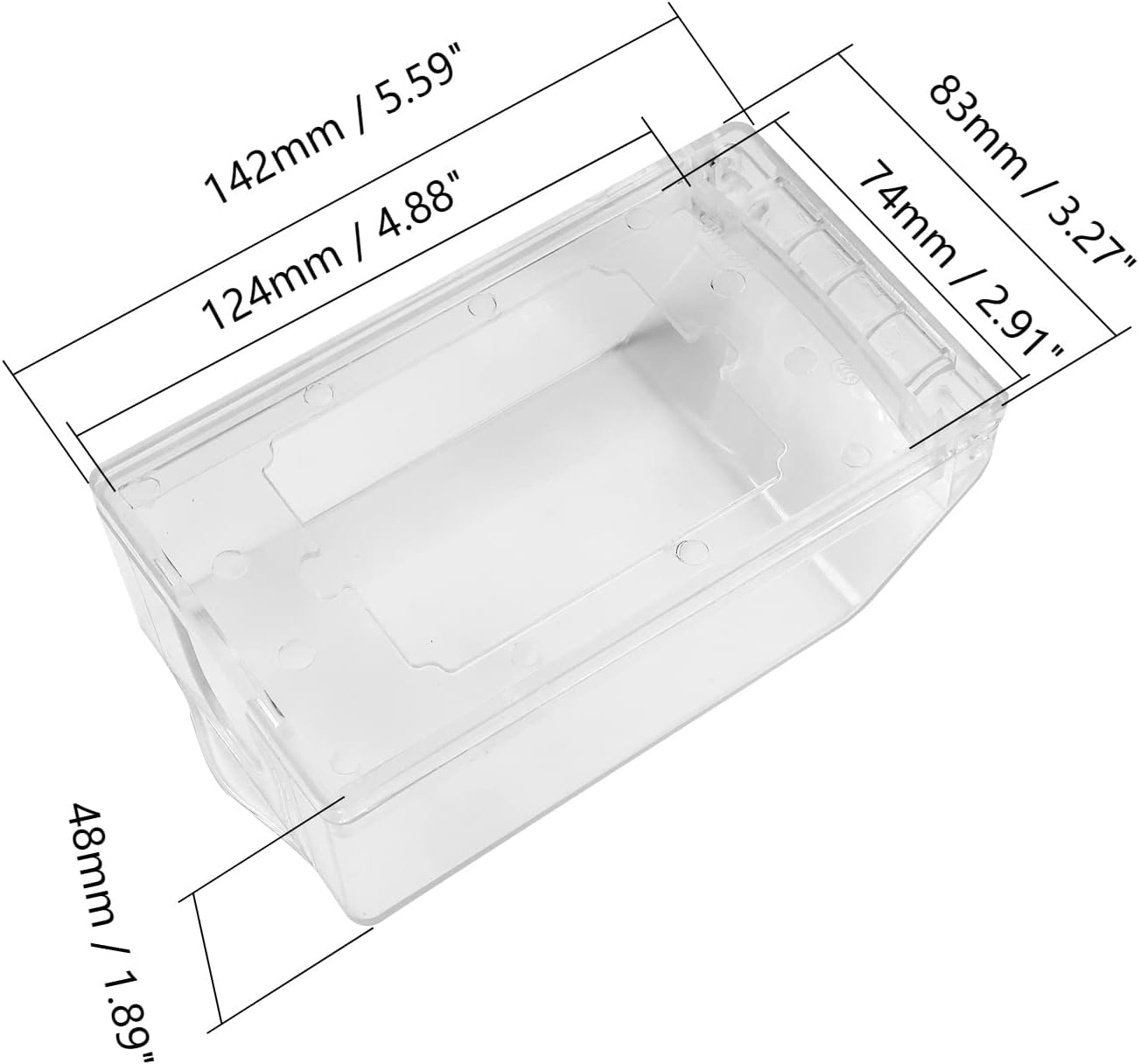 Fielect Weatherproof in Use Outlet Cover Plug Receptacle Protector for Retrofit Siding Construction White 120 Type 137x145x48mm 3Pcs