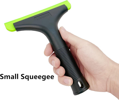 Super Flexible Silicone Squeegee, Auto Water Blade, Water Wiper, Shower Squeegee, 5.9'' Blade and 7.5'' Long Handle, for Car Windshield, Window, Mirror, Glass Door