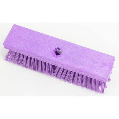 SPARTA Plastic Floor Scrub Brush, Brush Head Only, Deck Brush with ACME Standard Thread Fitting for Deck, Industrial Kitchens, and Hospitals, 10 Inches, Yellow