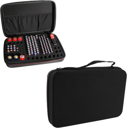 Large Capacity Waterproof Battery Organizer Case for AA AAA C D 9V Lithium Batteries and Tester Material EVA Grey 41x27x9cm