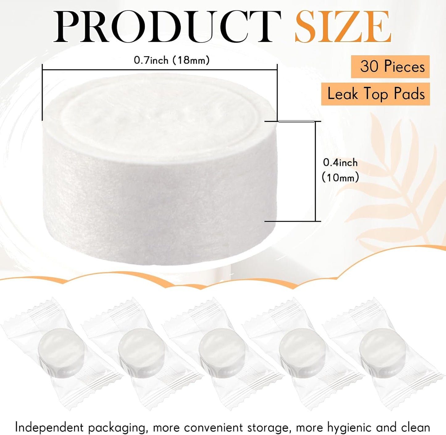Wonderjune 10 Pcs Replacement Pads for Automatic Leak Detectors in Under Sink Reverse Osmosis Water Filtration Systems 18 mm for Mechanical Leak Detectors