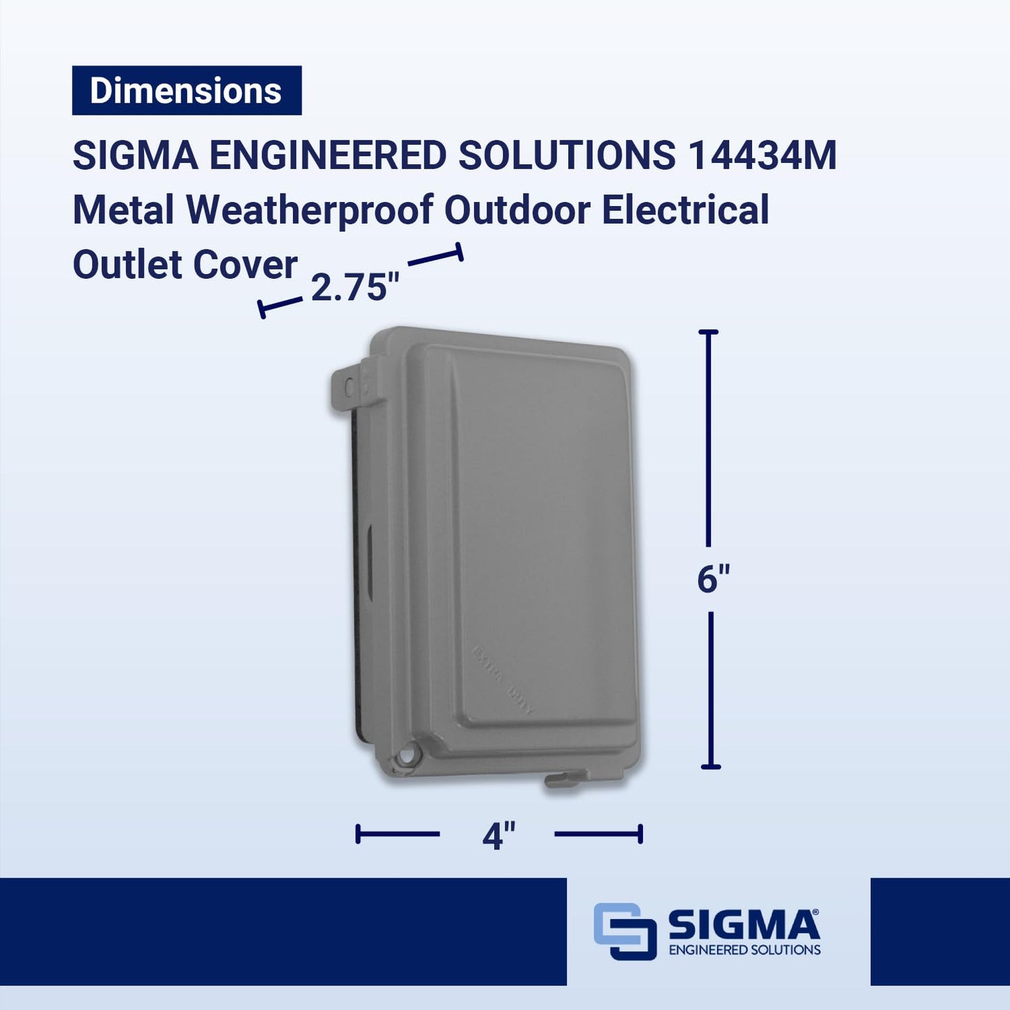 Sigma 14434M 1-Gang Metal While In Use Weatherproof Cover, Gray