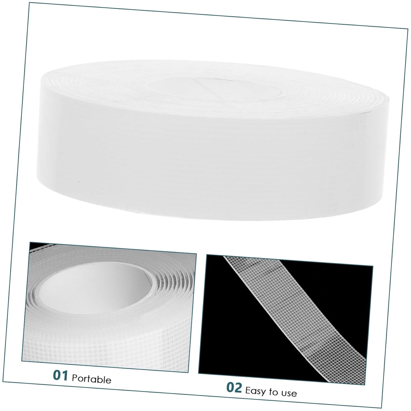 Cabilock Washable Double Sided Nano Tape Heavy Duty High Adhesive Mesh Tape for Home Office and Crafts Removable No Residue for Wall Carpet and Fabric