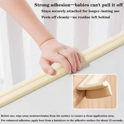 Edge Protector for Baby, Desk Edge Cushion, Black, 6.56ft | Waterproof Foam Cushion with Adhesive Tape, Soft Furniture Edge Bumper Guards, Baby Proofing Corners and Edges