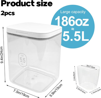 5.5L Laundry Detergent Dispenser with One-Press Lid, Laundry Powder Container for Laundry Room Organization and Storage Pod and Airtight Dishwasher Pod Holder for Bead Powder 1pack
