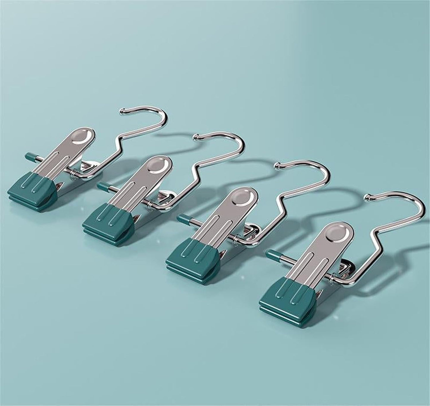 Clips for Hanging, Clothes Drying Clip Multifunctional Seamless Towel Hat Sock Windproof Pants Clip, Stainless Steel Hook Hanger Clips for Pants, Socks, Towels, Hats, Boots, and Travel