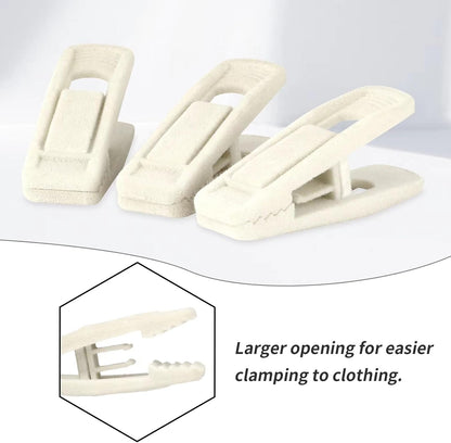 Tinfol Velvet Hanger Clips, 24 Pack Black Pants Hangers Clips, Large Opening Clothes Pin, Strong Finger Flocked Clip Perfect for Use with Slim-line Clothes Velvet Hanger