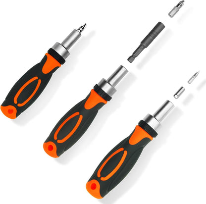 TOOLMAK 61pcs Ratcheting Screwdriver, Socket & Precision Bit Set | Cr-V Steel, Rotatable Handle, Storage Case Included, Ideal for Bike, Watch & Glasses Repair