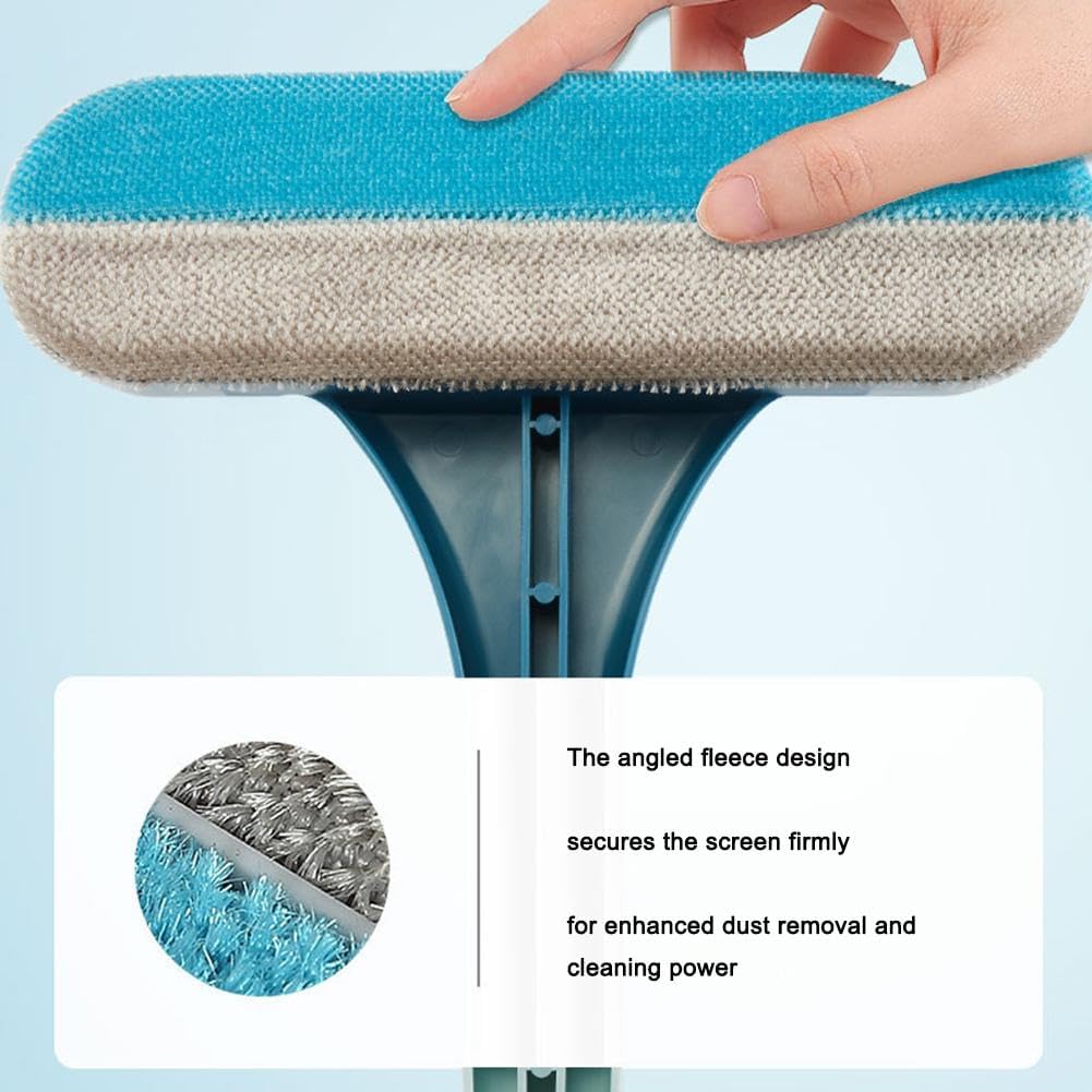 Window Screen Cleaning Brush, Double Sided Window Cleaning Brush and Scraper, Mesh Screen Cleaner,Multi-Purpose CleaningBrush for Patio, Door, Porch Screens